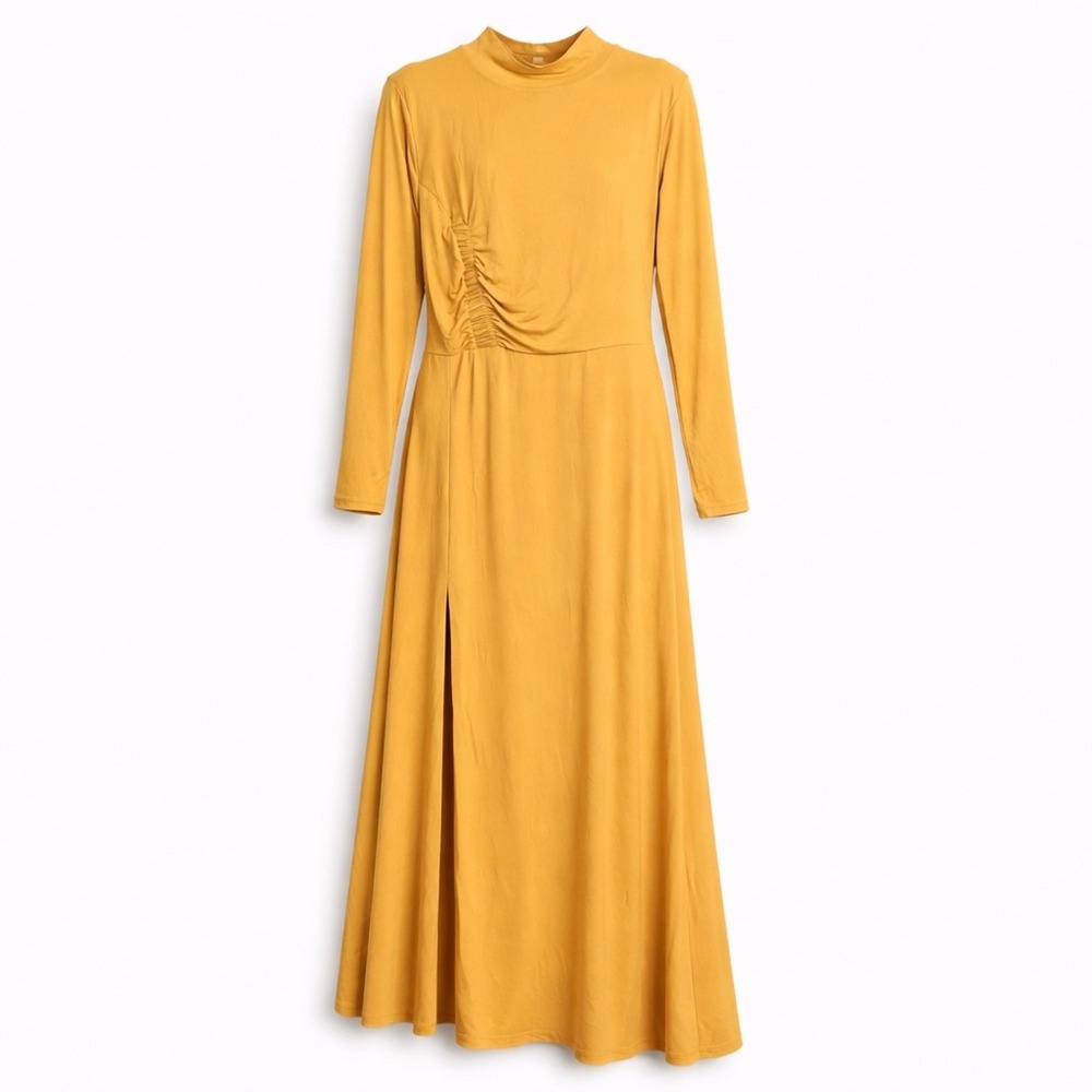 Eloquii Mustard Long Sleeve‎ Dress